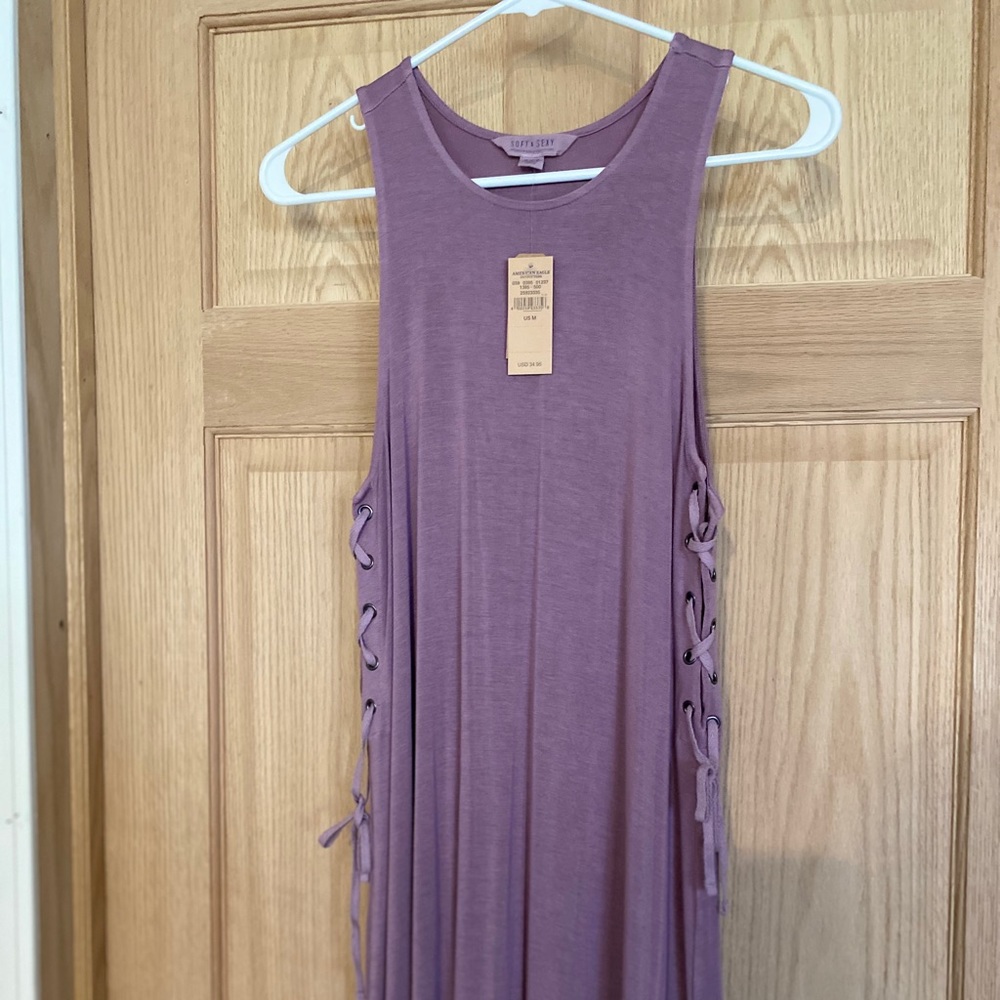 American Eagle lavender tie side dress
